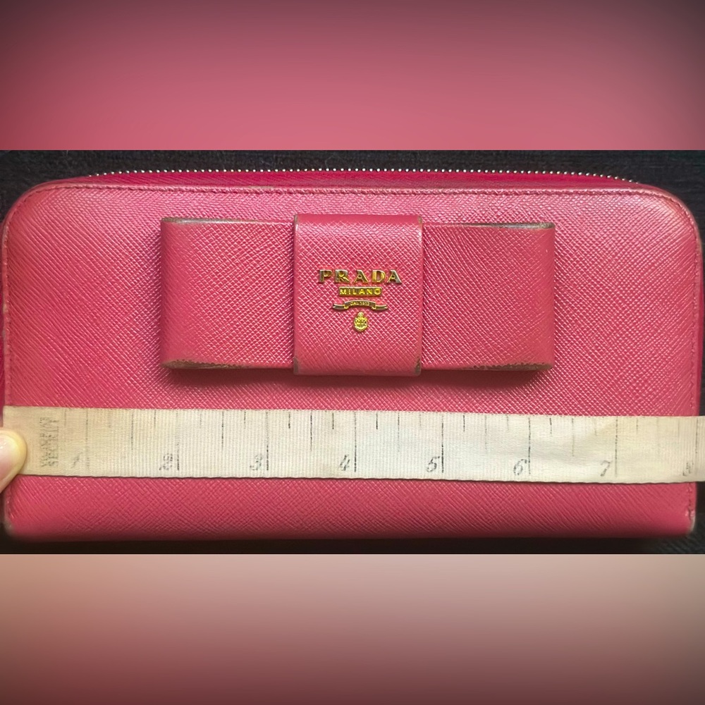 8” Mauve Prada Clutch with Bow